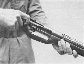 Bolt drawn fully to rear